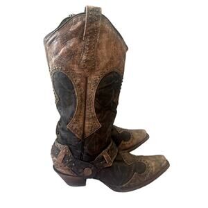 Corral Leather Western Cowboy Harness Boots Women’s 6.5